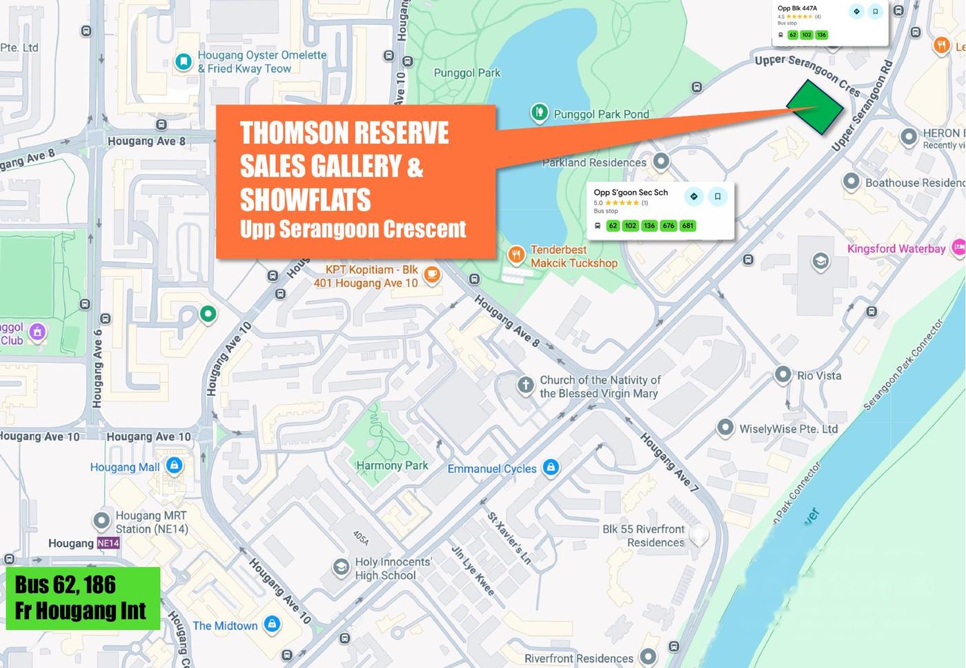 Thomson Reserve Sales Gallery and Showflat location map at Upper Serangoon Crescent