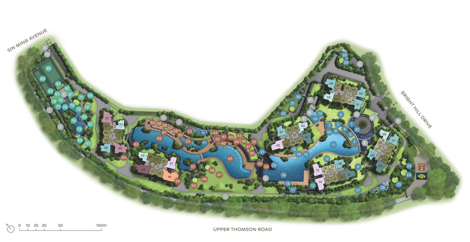 Thomson Reserve Master Site Plan with 86 Facilities